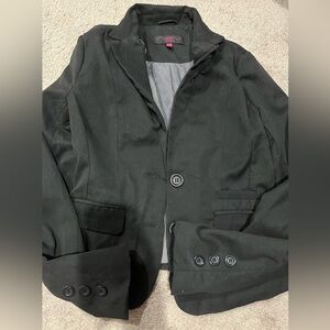 New Look Black Blazer with Pink Logo Detailing